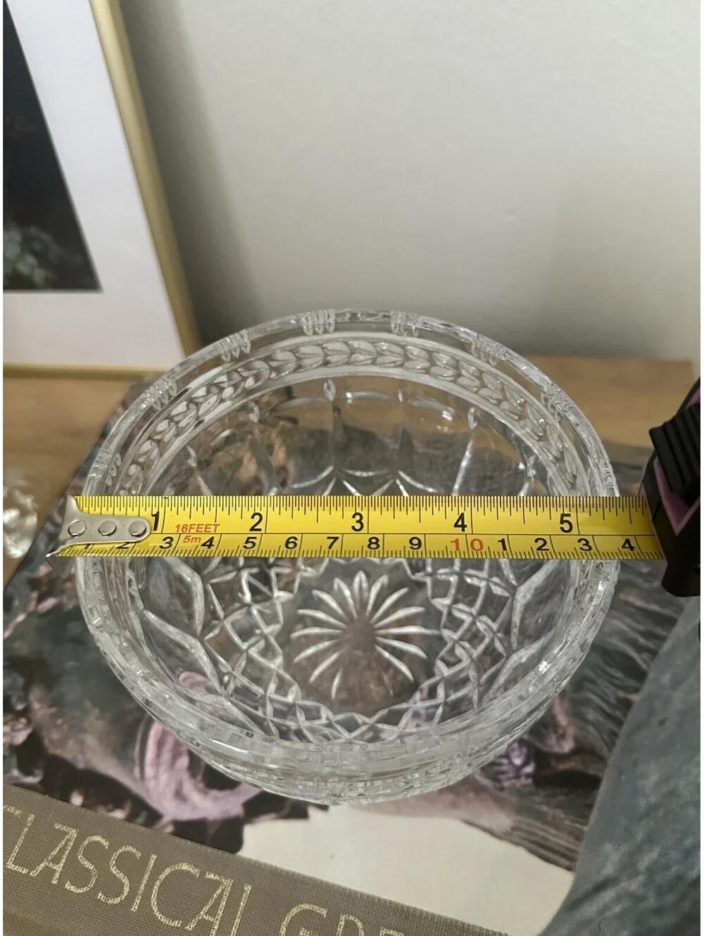 Bombay Crystal Bowl With Marking Made In Poland 5.5” X 4” In Excellent Condition